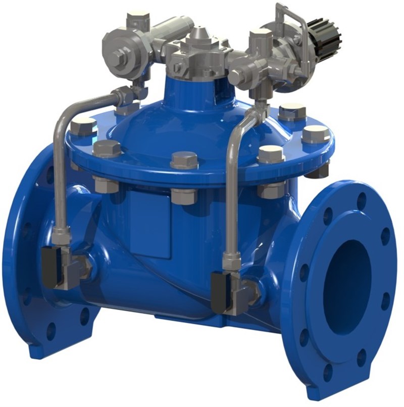The control valve is used for pressure reducing applications, and keeps the outlet pressure constant. 